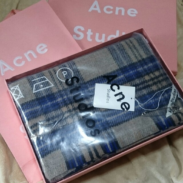 ファッション小物Acne☆チェックマフラーストール