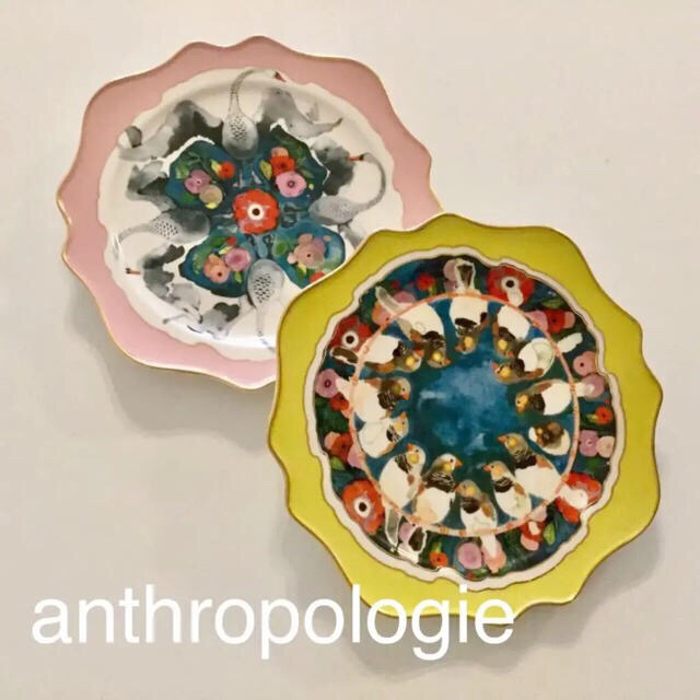 Anthropologie(アンソロポロジー)のアンソロポロジー◇Betty Hatchett プレート ピンクのみ◇ インテリア/住まい/日用品のキッチン/食器(食器)の商品写真