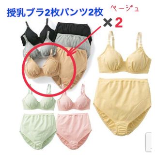 Ｄ75    マタニティ 授乳ブラ&ショーツ    2セット(マタニティ下着)