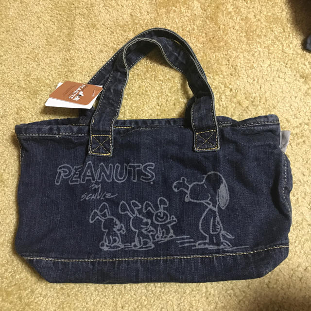 ROOTOTE(ルートート)の未使用☆Vintage PEANUTS✕ROOTOTEコラボ☆デニムトートbag レディースのバッグ(トートバッグ)の商品写真