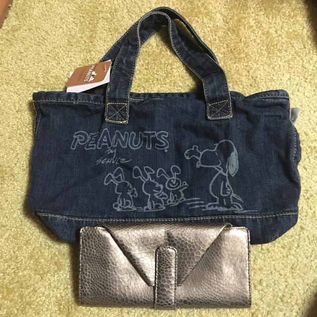 ROOTOTE(ルートート)の未使用☆Vintage PEANUTS✕ROOTOTEコラボ☆デニムトートbag レディースのバッグ(トートバッグ)の商品写真