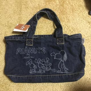 ルートート(ROOTOTE)の未使用☆Vintage PEANUTS✕ROOTOTEコラボ☆デニムトートbag(トートバッグ)