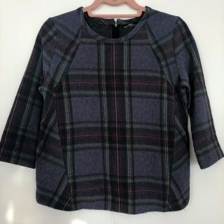 ザラ(ZARA)の美品❤️チェック トップス(カットソー(長袖/七分))