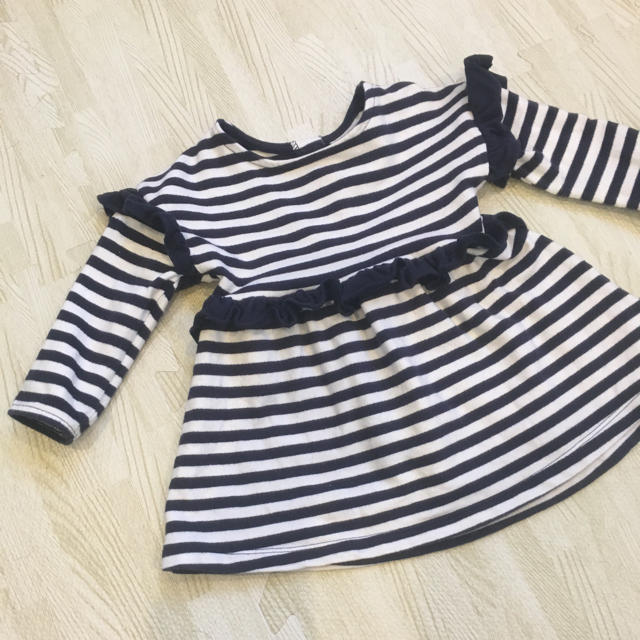 NEXT(ネクスト)のNext baby ボーダーワンピース 3-6month キッズ/ベビー/マタニティのベビー服(~85cm)(ワンピース)の商品写真