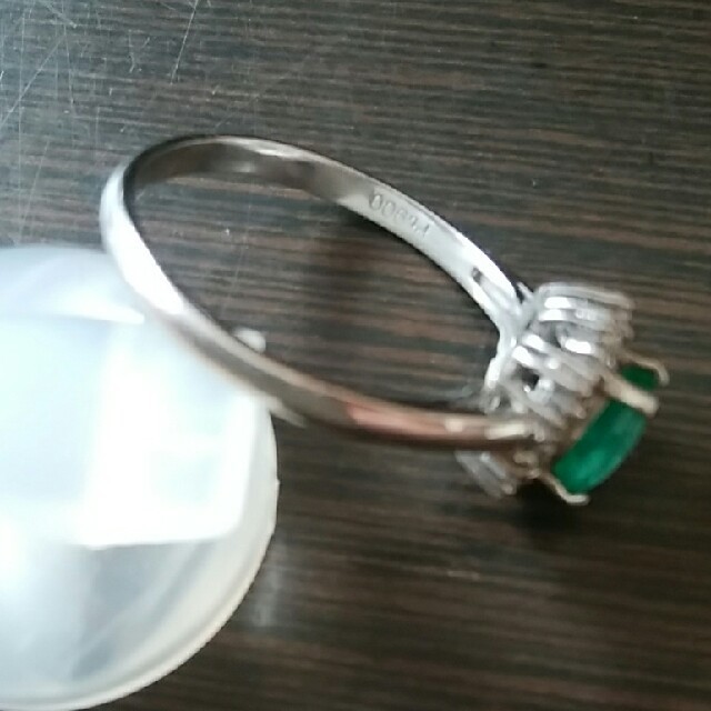 Pt900 エメラルドリング ダイヤモンドリング　指輪 1