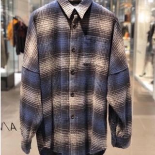 Dairiku18aw oversize shirt ブルー(シャツ)