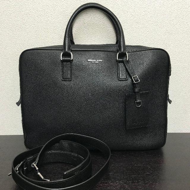 マイケルコース／Michael Kors バッグ ブリーフケース ビジネスバッグ 鞄 ビジネス メンズ 男性 男性用レザー 革 本革 ブラック 黒  37T7LWRA1L Warren Compact Leather Briefcase Bag 2WAY ショルダーバッグ