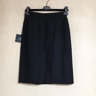 ランバン(LANVIN)の【新品・未使用 超お買い得】LANVIN ランバンスカート 黒 36 フランス製(ひざ丈スカート)