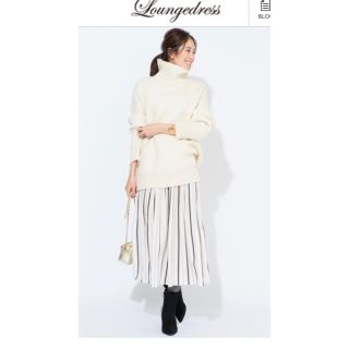 ラウンジドレス(Loungedress)のaki様専用 2017AW ラウンジドレス マルチストライププリーツスカート(ロングスカート)