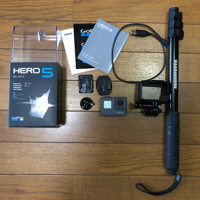 Go Pro Hero5 自撮り棒付き ビデオカメラ