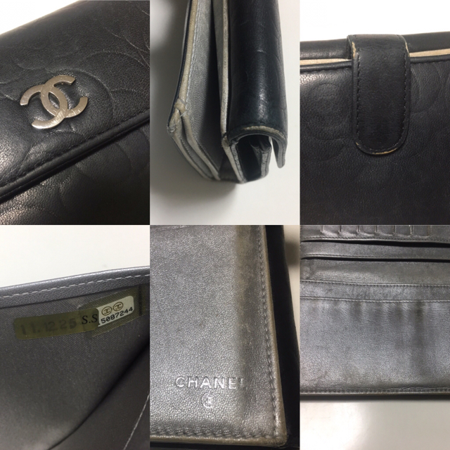 CHANEL(シャネル)の値下げ！【シャネル カメリア 黒 長財布 2011年購入品】 レディースのファッション小物(財布)の商品写真