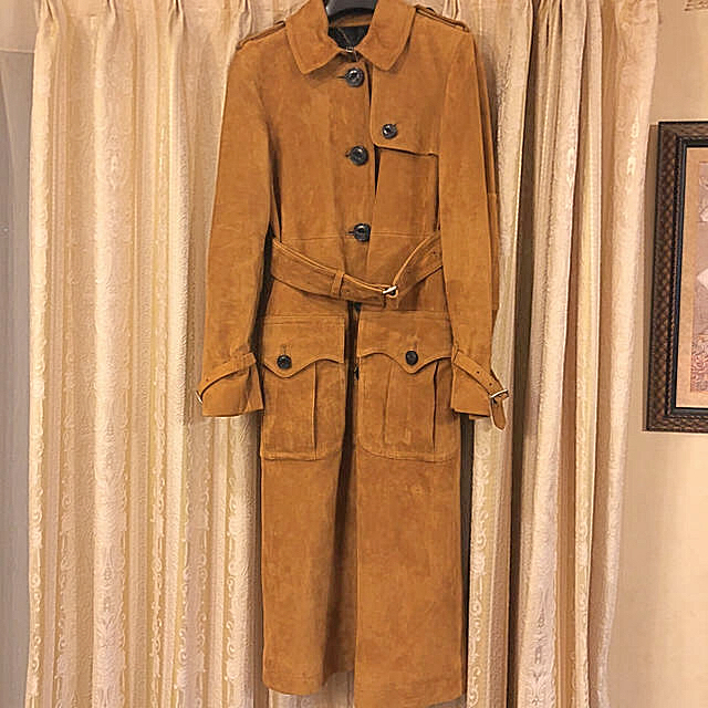 高質 COACH - 新品^ ^コーチ スエードトレンチコート トレンチコート