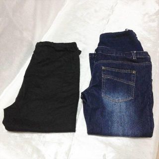 ニッセン(ニッセン)のマタニティ用 クロップドパンツ 2本 M ボトムス(マタニティボトムス)