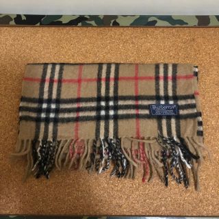 バーバリー(BURBERRY)の良品 英国製 old Burberrys ノバチェック カシミヤ マフラー(マフラー/ショール)