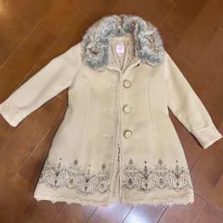 アクシーズファム(axes femme)のaxes femme KIDS ファー付きロングコート 120cm(コート)