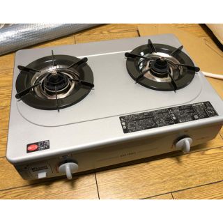 リンナイ(Rinnai)の送料込 2017年製 ガステーブル ガスコンロ 都市ガス グリル無し コンパクト(ガスレンジ)