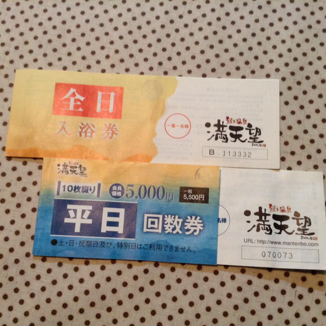 篠木温泉 満天望 (愛知県春日井市) 入浴券 16枚 チケットの施設利用券(その他)の商品写真