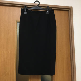 ランバンコレクション(LANVIN COLLECTION)のLANVIN 黒 スカート 38(ひざ丈スカート)