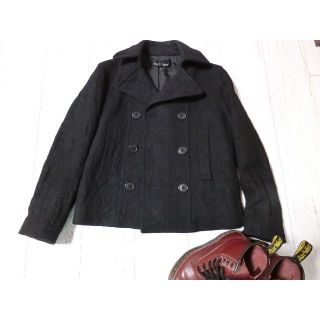 コムデギャルソン(COMME des GARCONS)のコムデギャルソン　プレス加工　Pコート　S　黒(ピーコート)