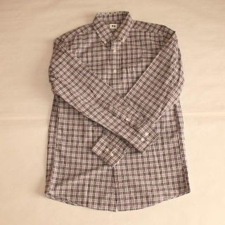 ユニクロ(UNIQLO)の★UNIQLO★ユニクロ 長袖ボタンダウンシャツ M チェック柄(シャツ)