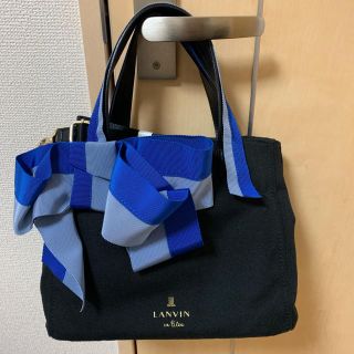 LANVIN en Bleu - 美品 マリアンヌ 2wayショルダートートバッグ ...