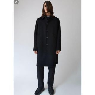 アクネ(ACNE)の acne studios アクネ marilia コート 美品 黒 14万円(ステンカラーコート)