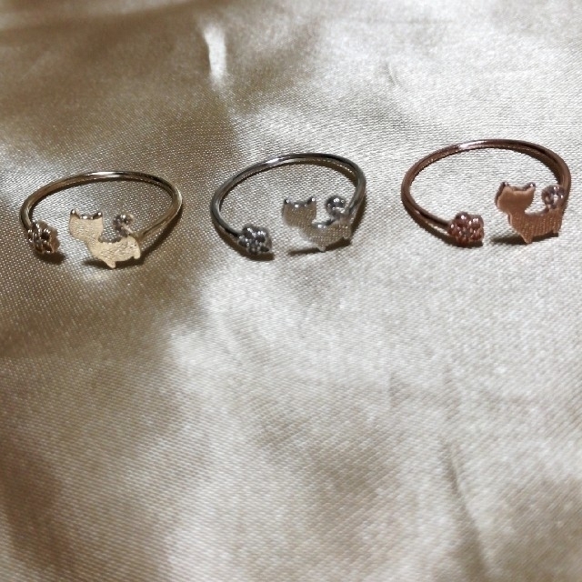ねこリング　猫リング　猫指輪　ねこ指輪　　　残り２色です！　　 レディースのアクセサリー(リング(指輪))の商品写真