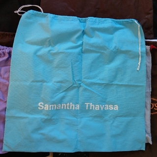 サマンサタバサ(Samantha Thavasa)のサマンサタバサ　布袋　保管袋　保管袋　綿　コットン　キャンバス　水色　青　ブルー(ポーチ)