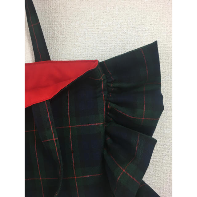 ハンドメイド  ♡ フリルバッグ フリフリトート サイズＬ  ハンドメイドのファッション小物(バッグ)の商品写真