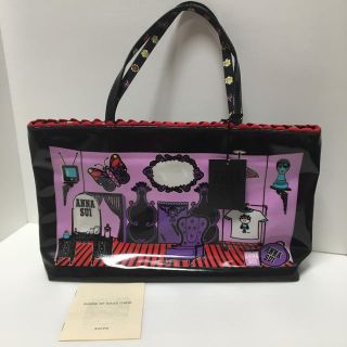 アナスイ(ANNA SUI)のANNA SUI デッドストック ルーム柄ビニールコーティングトートバッグ (トートバッグ)