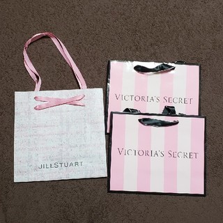 ヴィクトリアズシークレット(Victoria's Secret)のリボン紙袋♡3枚set(ショップ袋)