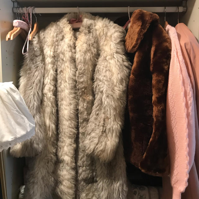 最終価格????us vintage 80s fur coat.レディース