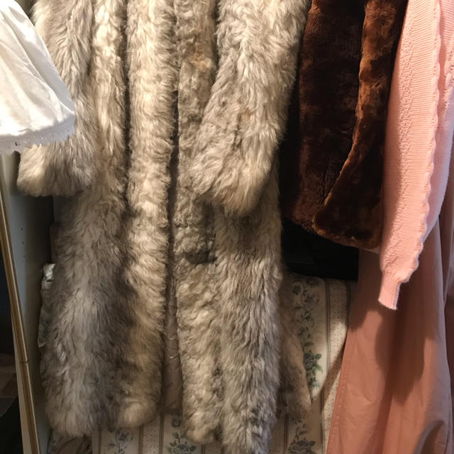 最終価格????us vintage 80s fur coat.レディース