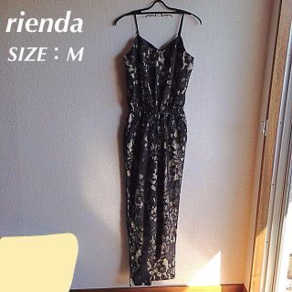 リエンダ(rienda)の新品riendaレースロンパース黒M(オールインワン)