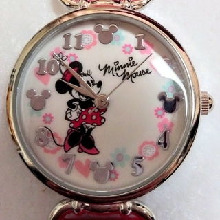 ミッキーマウス(ミッキーマウス)の新品未使用【Disney・ディズニー】ミニー マウス 腕時計(キャラクターグッズ)
