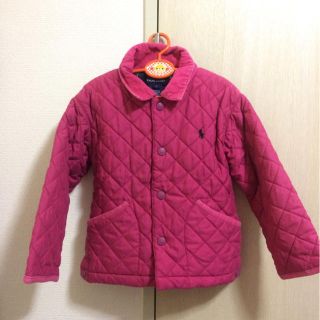 ポロラルフローレン(POLO RALPH LAUREN)の女の子110程度本物ラルフローレンのピンクの中綿入りジャケットコート(ジャケット/上着)