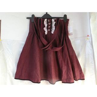アマベル(Amavel)のAmavel ワインレッド色 つりスカート M(ひざ丈スカート)