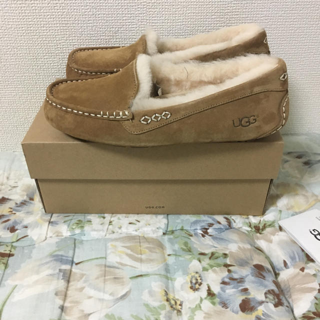 ugg モカシン アンスレー チェスナット 24.0cm 女性が喜ぶ♪ 62.0%OFF