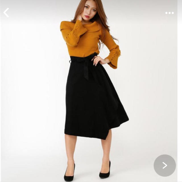rienda(リエンダ)のラップフレアスカートコーデュロイスカート レディースのスカート(ロングスカート)の商品写真