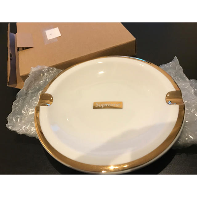 supreme シュプgold trim ceramic ashtray  灰皿