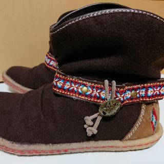 インディアン(Indian)の超美品☆Indian(インディアン)ショートブーツ☆23cm☆ブラウン(茶色)(ブーツ)