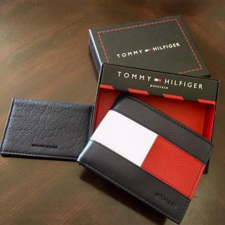 トミーヒルフィガー(TOMMY HILFIGER)のせーや様専用★Tommy Hilfiger人気ビッグロゴ二つ折りレザーウォレット(折り財布)