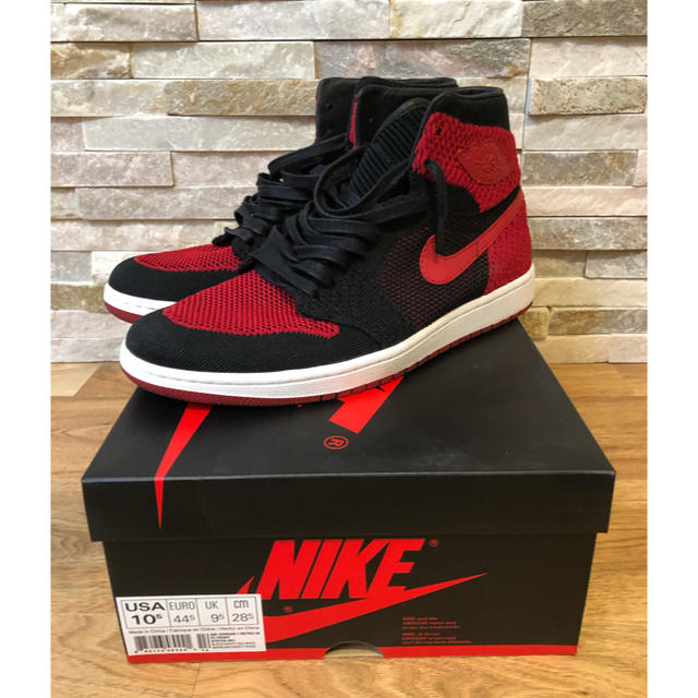 nike air jordan1 retro high flyknit bred