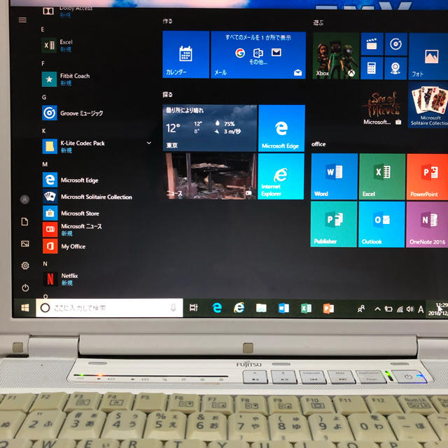 富士通 windows10ノートパソコンoffice付き スマホ/家電/カメラのPC/タブレット(ノートPC)の商品写真