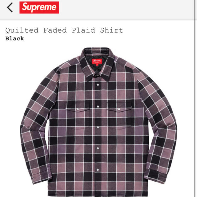 Supreme Quilted Faded Plaid Shirt M