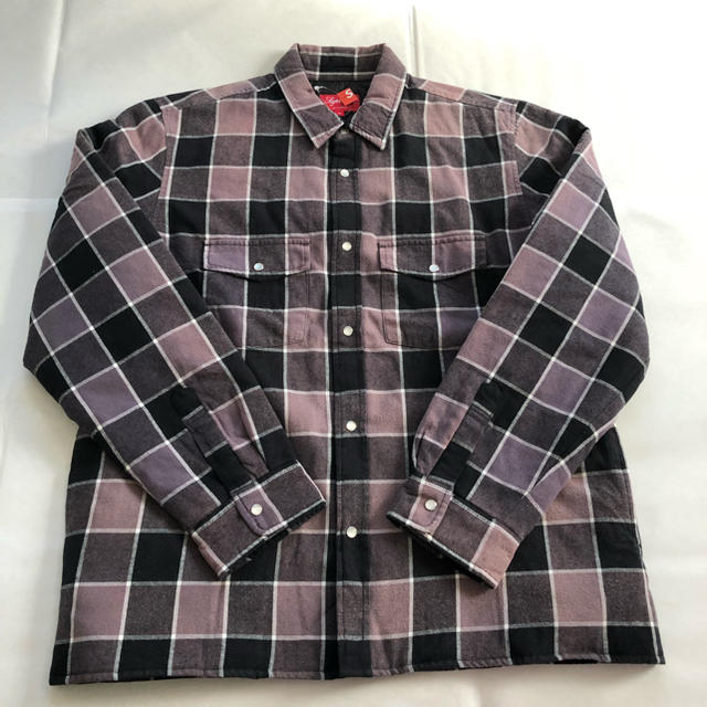 Supreme Quilted Faded Plaid Shirt M