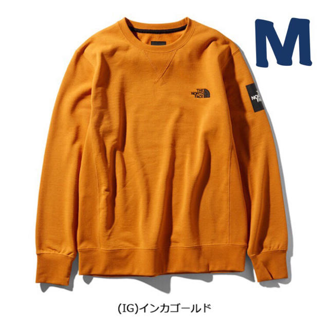 THE NORTH FACE(ザノースフェイス)のノースフェイス Square Logo Crew　インカゴールド M メンズのトップス(スウェット)の商品写真