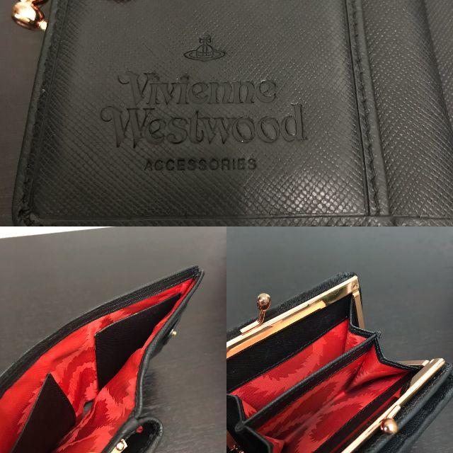 Vivienne Westwood(ヴィヴィアンウエストウッド)のヴィヴィアンウエストウッド　折り財布　レザー　黒　 レディースのファッション小物(財布)の商品写真
