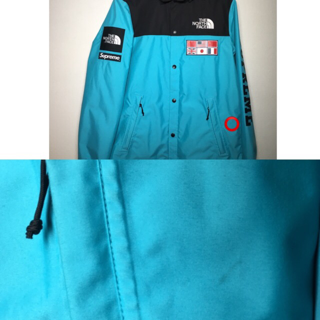 supreme North face teal コーチ