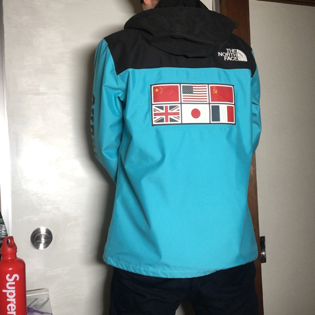 supreme North face teal コーチ